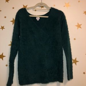 Target a new day v neck sweater soft furry eyelash